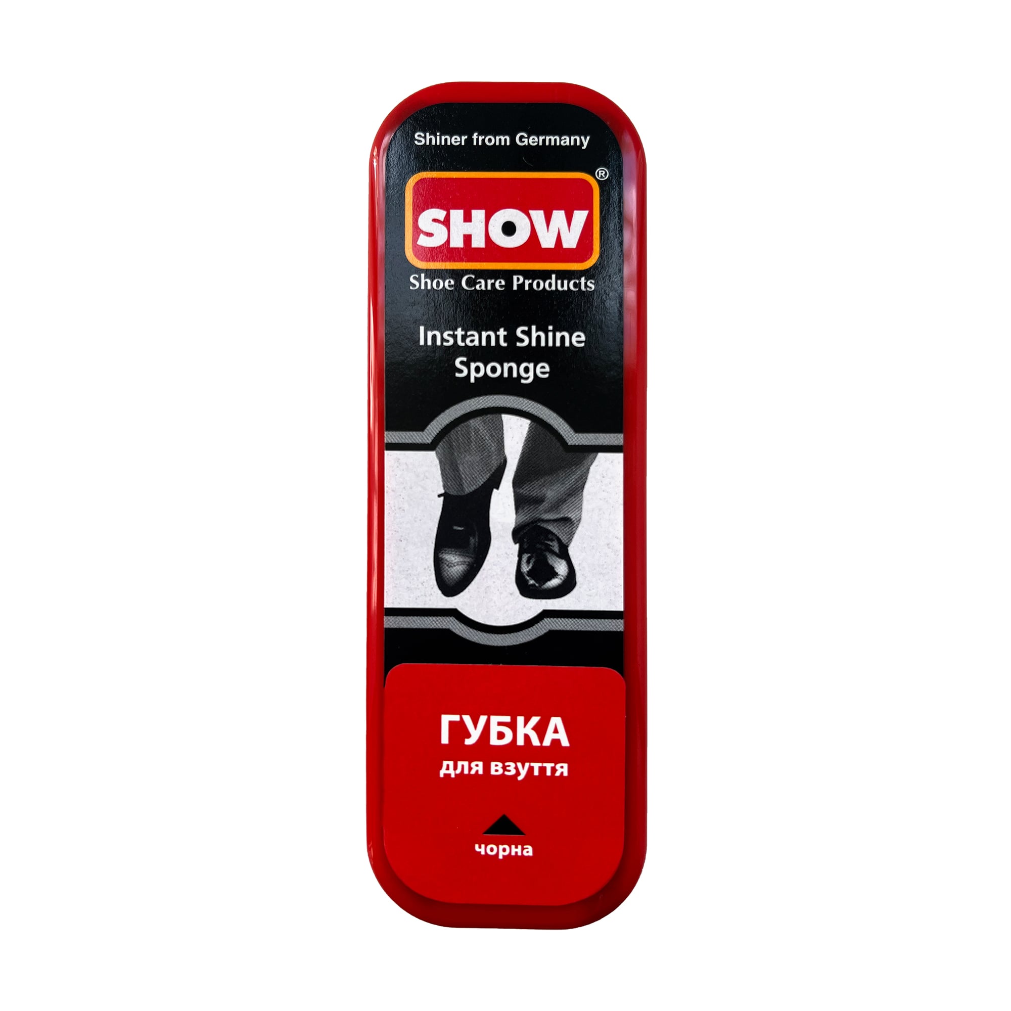 Губка-блиск для взуття SHOW Instant Shine Sponge чорна, 1 шт